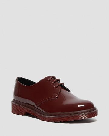 Zapatos Oxford Dr Martens 1461 Made in England Mono Charol Cuero Hombre Rojos | MX 220QMA